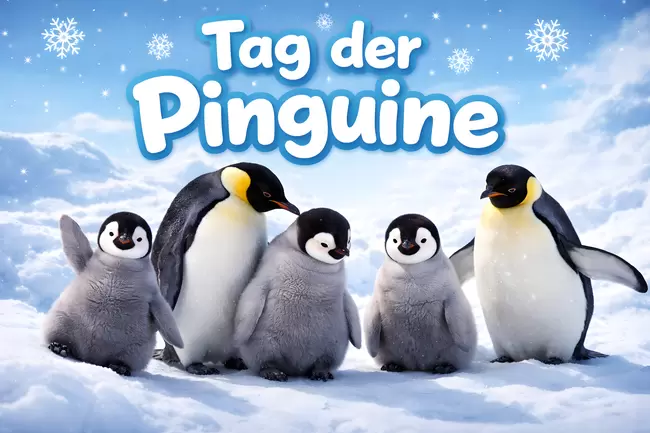 Welt-Pinguin-Tag am 25. April — Pinguinfamilie