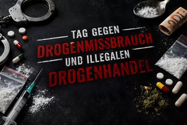 Tag gegen Drogenmissbrauch am 26. Juni