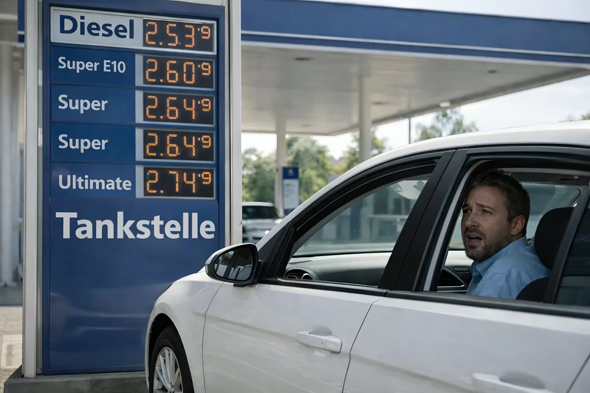 Tankstellenpreise für Diesel und Super-Kraftstoffe