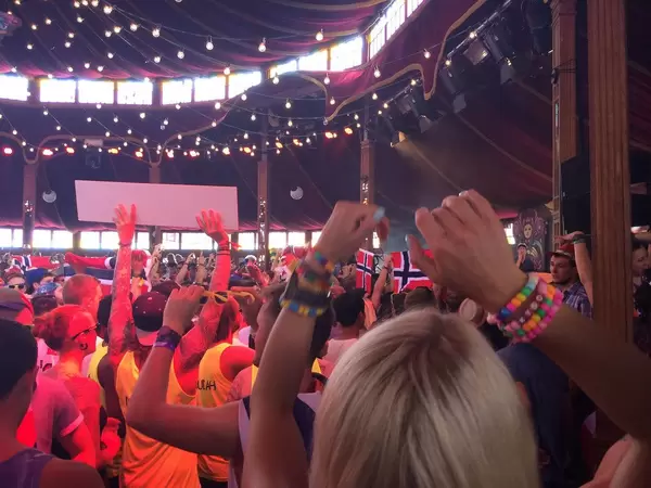 Tanzende Besucher - Musikfestival Tomorrowland 2014