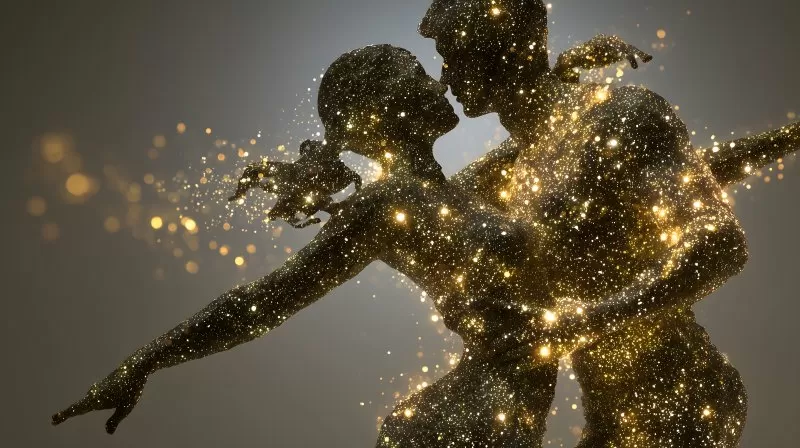 Tanzende Silhouetten in Gegenlicht