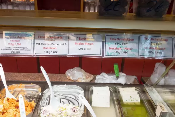 Tarama Paste, Frischkäsepaste, Surimi, Feta Schafskäse