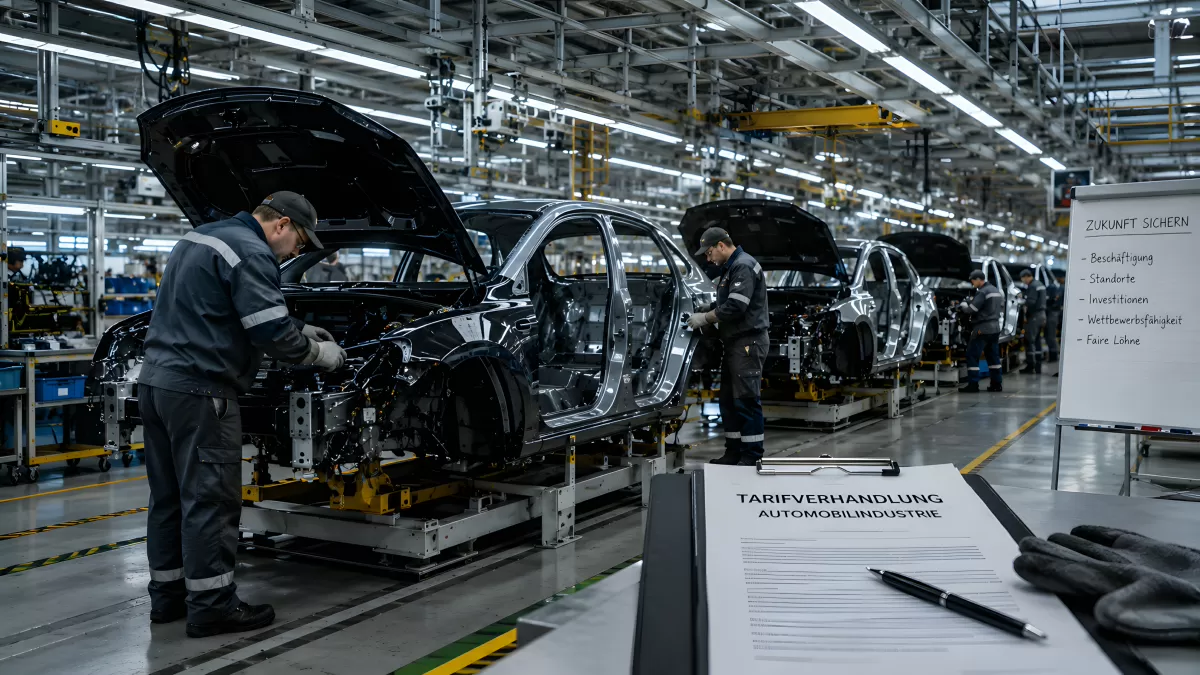 Tarifverhandlung in der Automobilindustrie