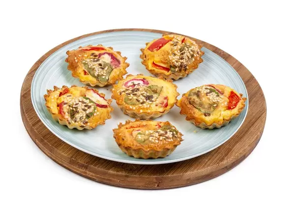 Tasty appetizers with paprika radishes and spinach