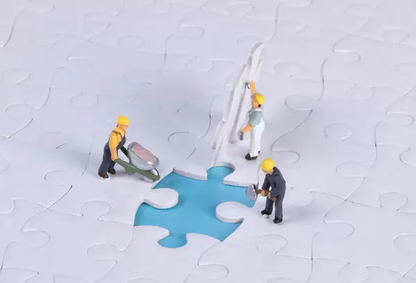 Teamwork, work as team for business success concept