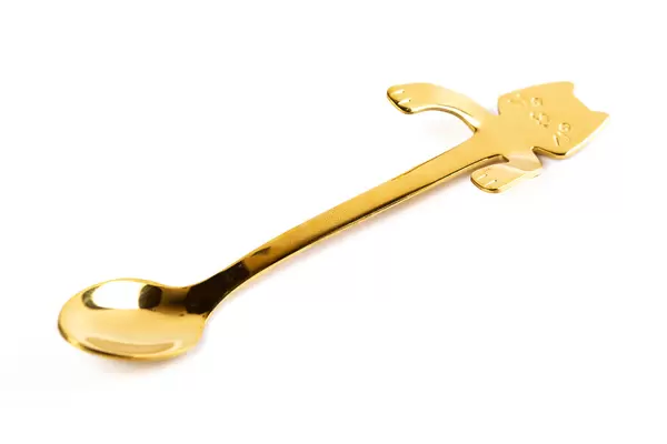 Teaspoon with a handle in the form of a cat