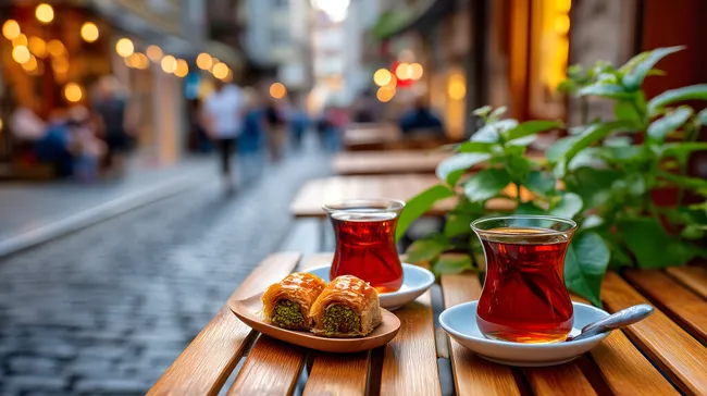 Teegenuss in der belebten Istanbuler Altstadt