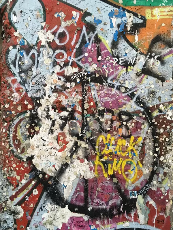 Teil der Berliner Mauer am Potsdamer Platz in Berlin