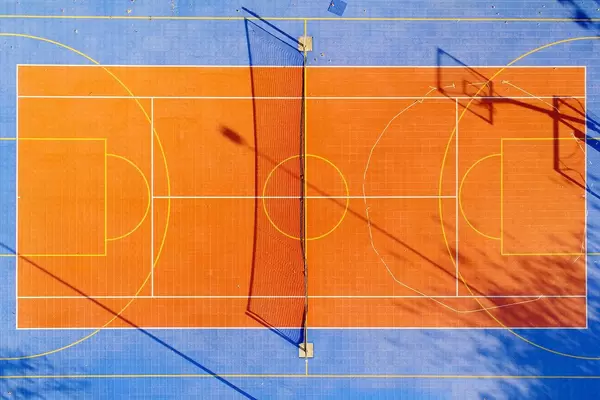 Tennis hard court, aerial view from drone (Flip 2019)