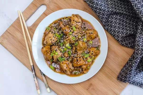 Teriyaki Chicken with Green Onion and Sesame Seeds  (Flip 2019)