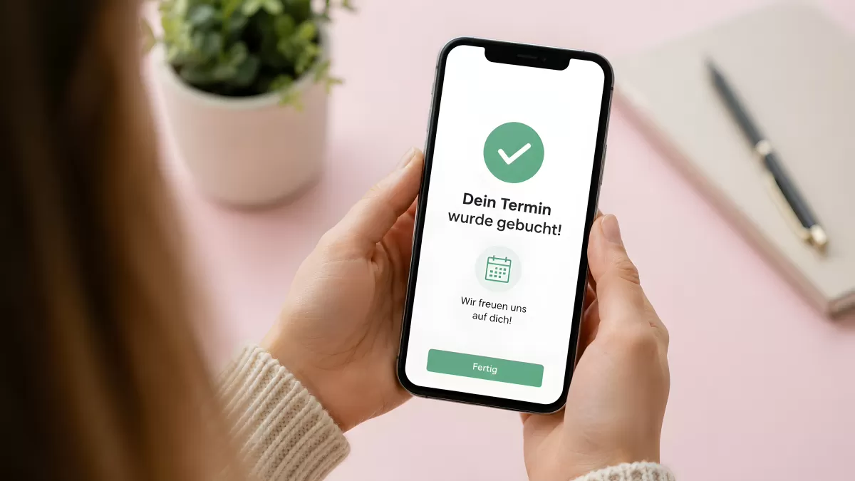 Terminbuchung per App erfolgreich abgeschlossen