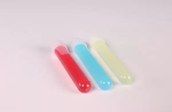 Test tubes on white background