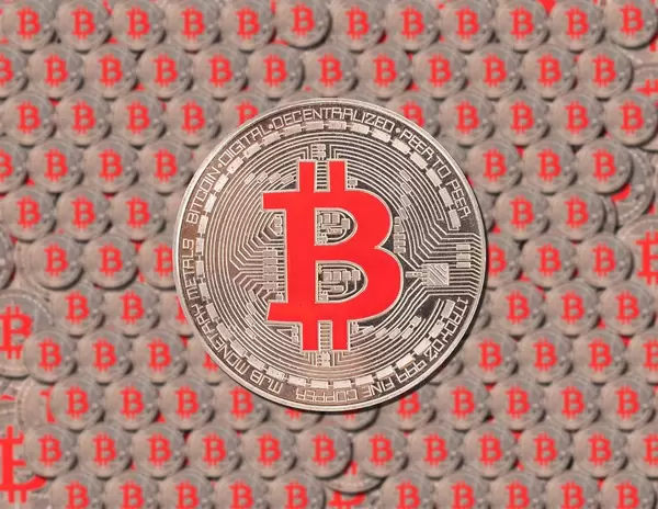 Texture of Bitcoin coins