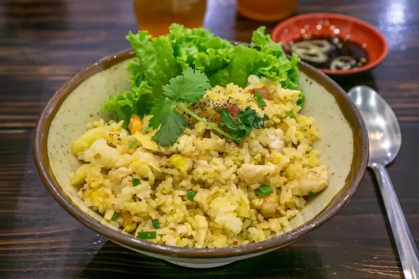 Thai Fried Rice in a Restaurant in Saigon, Vietnam