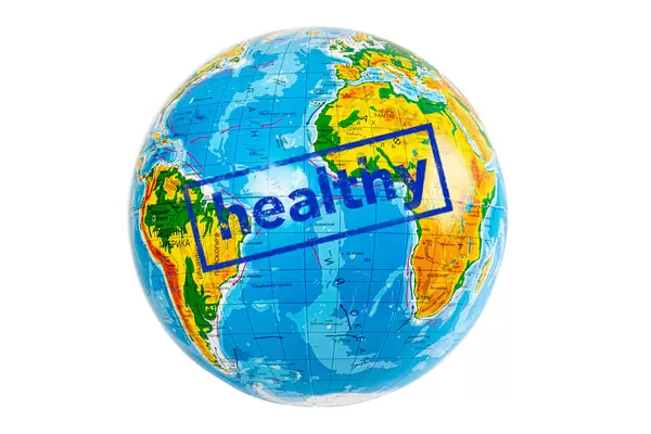 The concept of a healthy planet, no pollution and disease