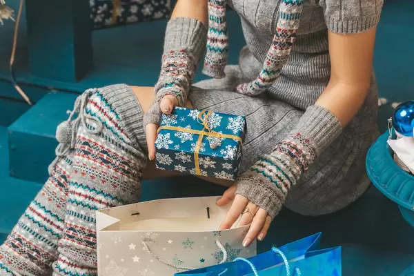 The concept of wrapping gifts before christmas