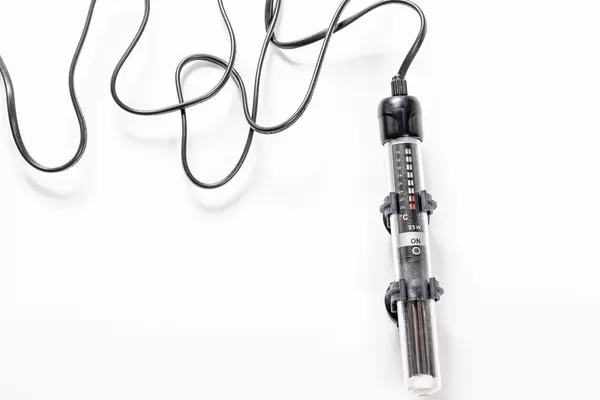 The device for heating the aquarium on a white background