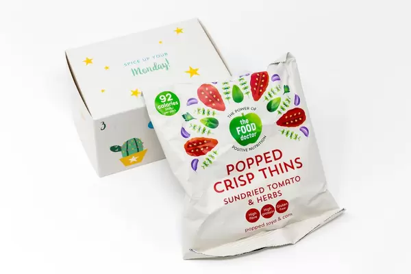 The Food Doctor - Chips aus Soja und Maismehl mit getrockneten Tomaten und Kräutern aus dem dritten Türchen des Foodist Active Adventskalenders