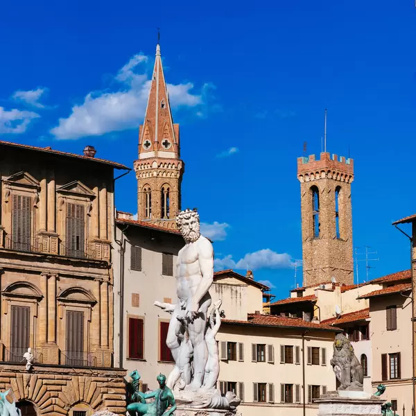 The Fountain of Neptune statue in Italy