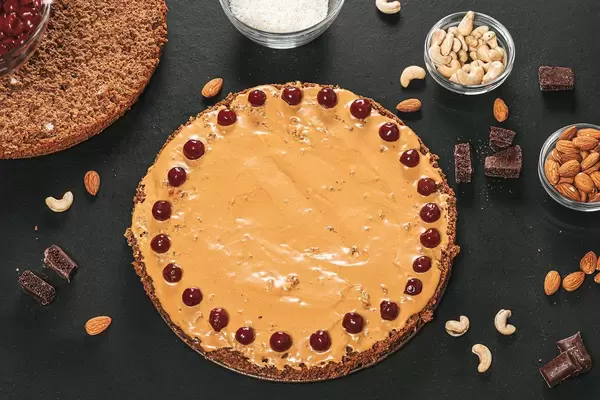 The process of making homemade chocolate cake with alcoholized cherries (Flip 2019)