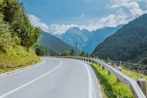 The road at the Predel Pass