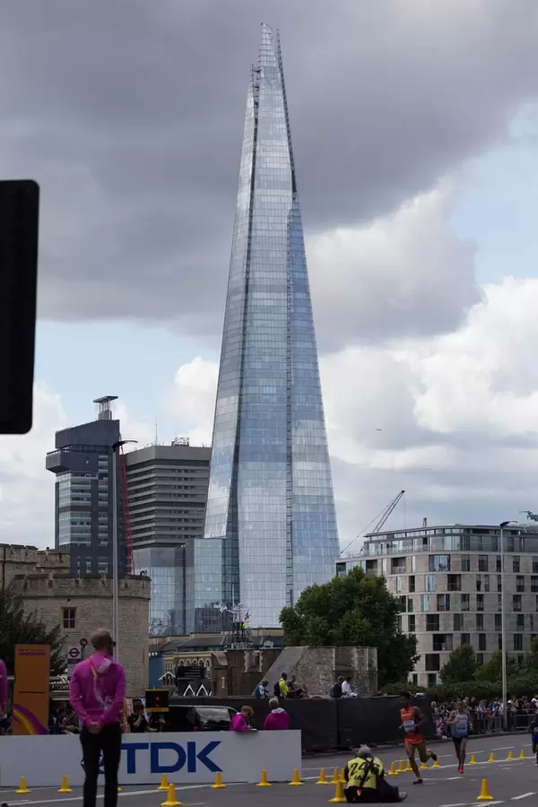 The Shard Turm - Marathon Finale bei den IAAF Leichtathletik-Weltmeisterschaften 2017 in London