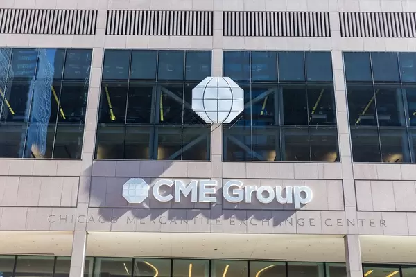 The sign at the entrance of "The Merc", global derivatives marketplace based in Chicago