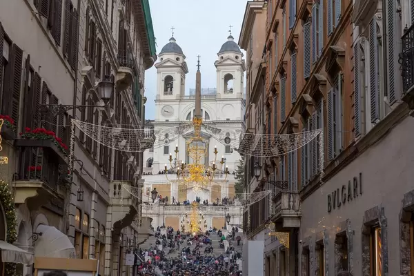 The spanish steps at Campo Marzio district in Rome