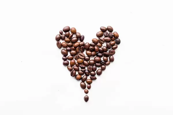 The way to a man's heart is through his stomach: coffee beans symbolize love
