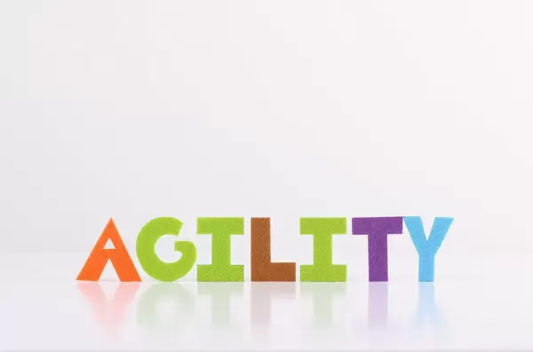 The word Agility on white background