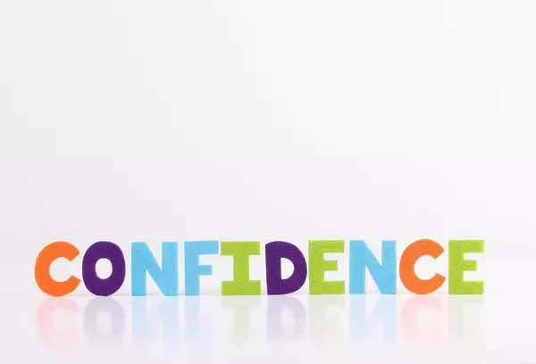 The word Confidence on white background