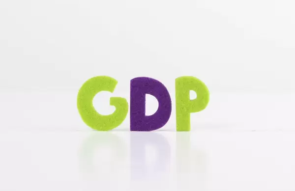 The word GDP on white background