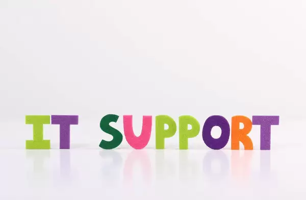 The word IT Support on white background