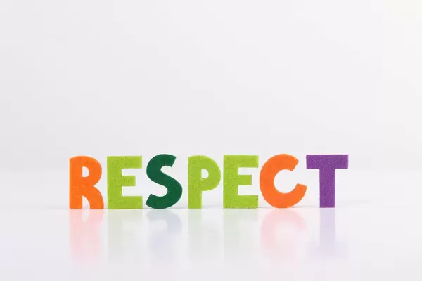 The word Respect on white background