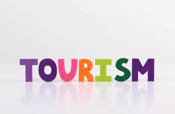 The word Tourism on white background