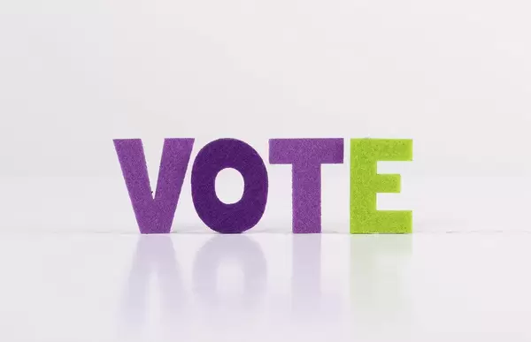 The word Vote on white background