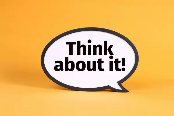 Think cloud with Think about it! text