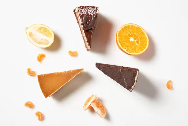 Three cake slices for dessert