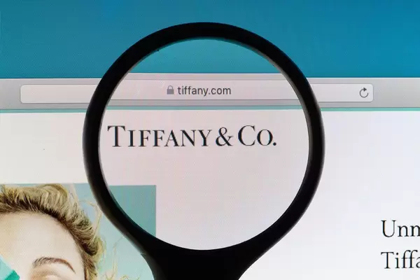 Tiffany & Co. logo under magnifying glass