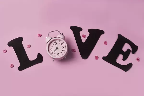 Time to love or love time concept