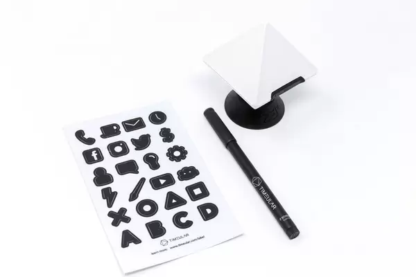 TIMEULAR - ZEI - Zeit Tracking Octagon in Weiß mit Labelstift und Sticker