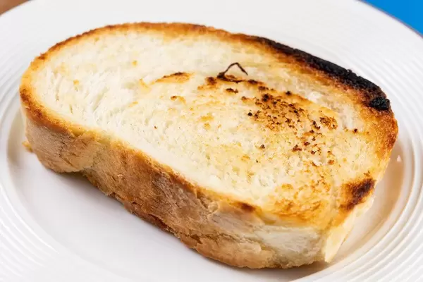 Toasted Bread on the White Plate