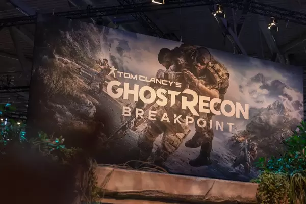 Tom Clancy's Ghost Recon Breakpoint - Plakat auf der Videospielmesse