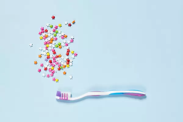 Toothbrush and candies