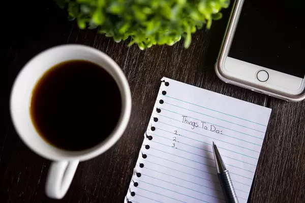 Top-down of a Things-To-Do list