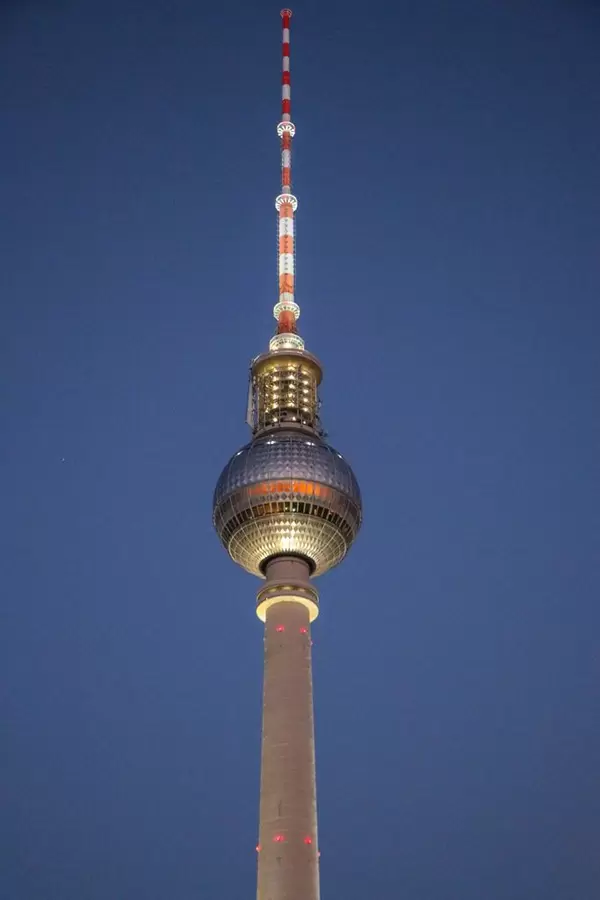 Top of the Berliner Fernsehturm at night