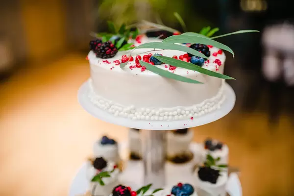 Top Of The Wedding Cheese Cake With Berries