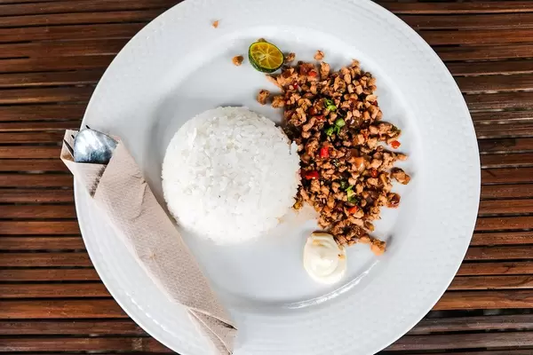 Top shot of a pork sisig dish (Flip 2019)
