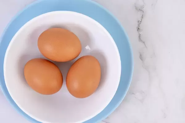 Top view above Hard Boiled Eggs (Flip 2019)
