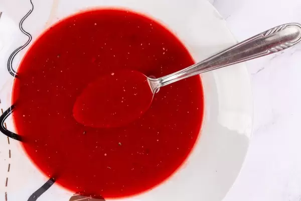 Top view of Beet Soup